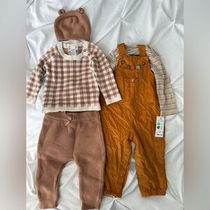 2 New 12 months Fall Baby Outfit Sets